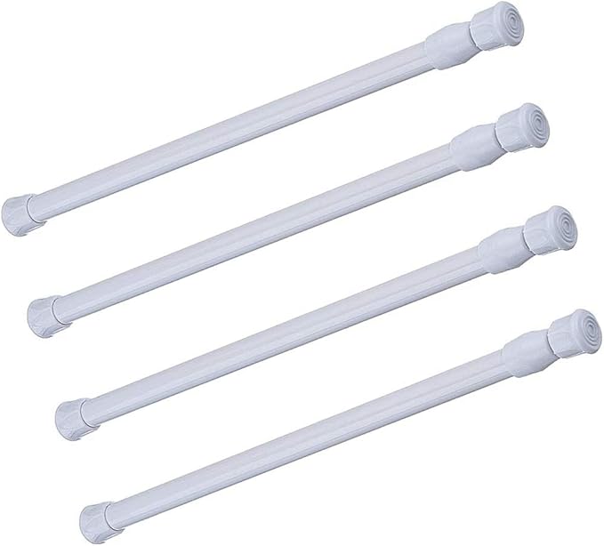 Cupboard Bars Tension Rods, 4 Pack Spring Tensions Rods 11.8-20 Inches Steel by Unknown