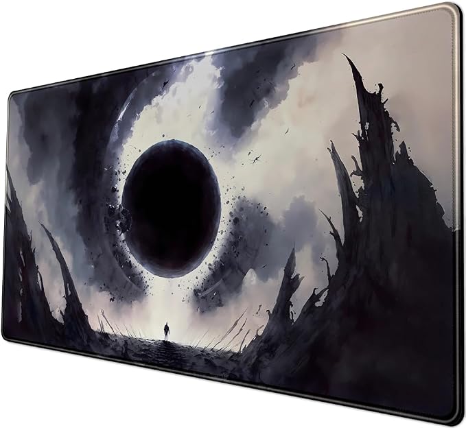 Black Moon Mousepad Gaming MTG Playmat Desk Mat Original Aesthetics Mouse Pad - Image 5