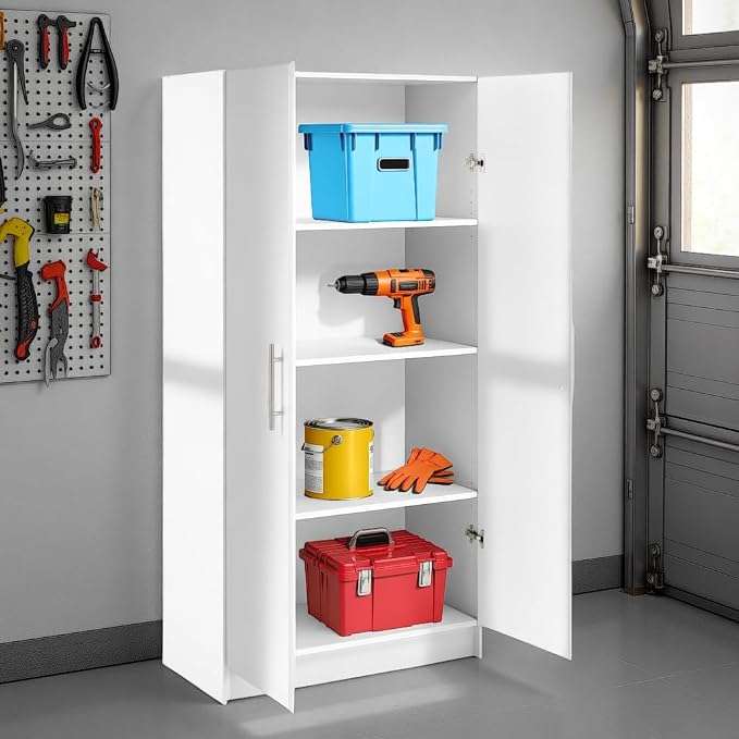 Prepac Elite Tall Garage Storage Cabinet & Pantry Storage Cupboard, 2-Door - Image 2