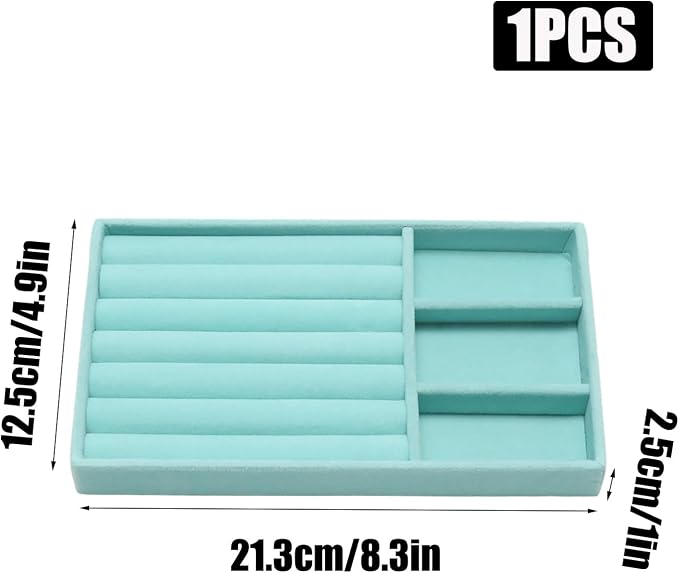 Velvet Jewelry Trays for Drawers, Ring Earring Necklace Bracelet Holder - Image 2