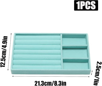 Velvet Jewelry Trays for Drawers, Ring Earring Necklace Bracelet Holder - Image 2