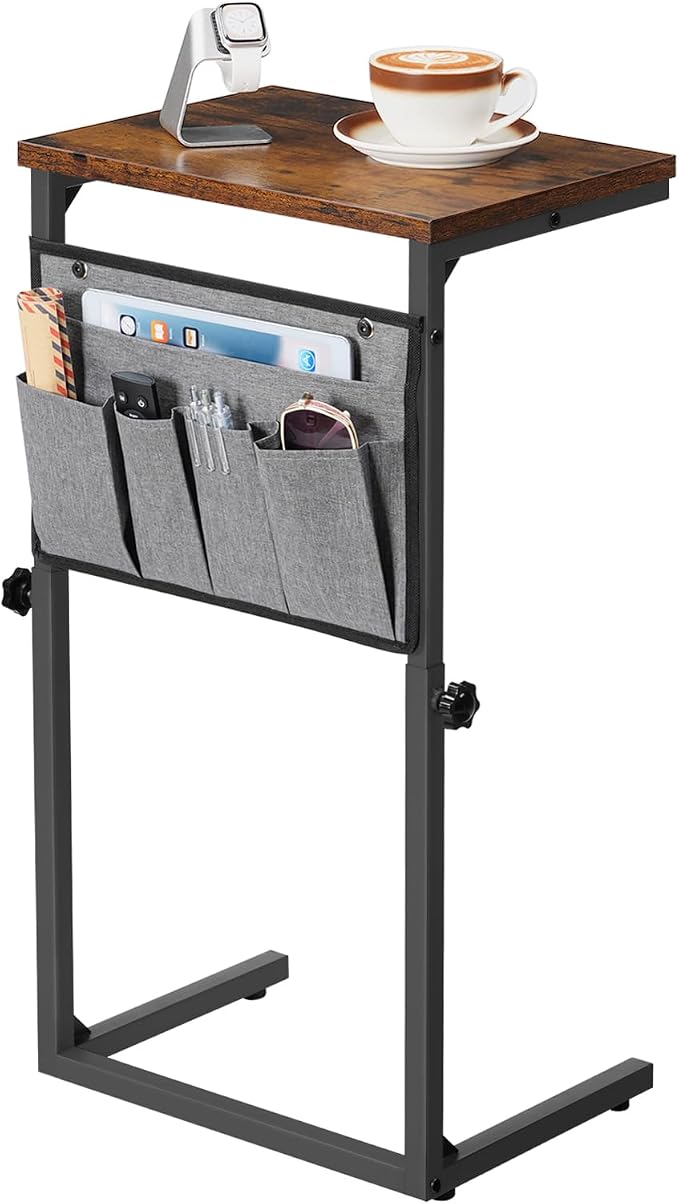 HOOBRO C Shaped End Table, 29.5’’ Adjustable Height Side Table - Image 4