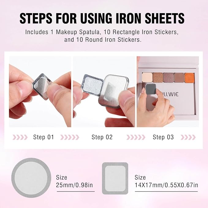 Pink Empty Refillable Magnetic Makeup Palette - Image 7