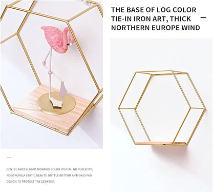Wall Mounted Hexagonal Floating Shelves Set of 3 in Different Sizes, Modern - Image 6