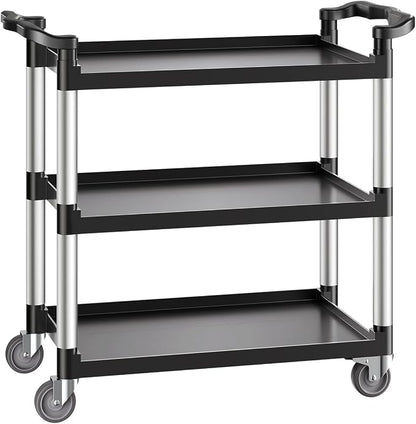 VEVOR Utility Cart, 330 lbs Load Capacity, 3-Tier Utility Plastic Cart by VEVOR