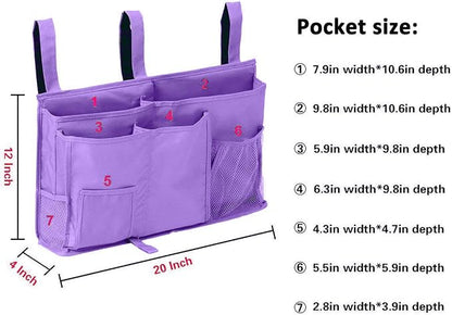Sugaroom Purple Bedside Storage and Organizer - Image 7