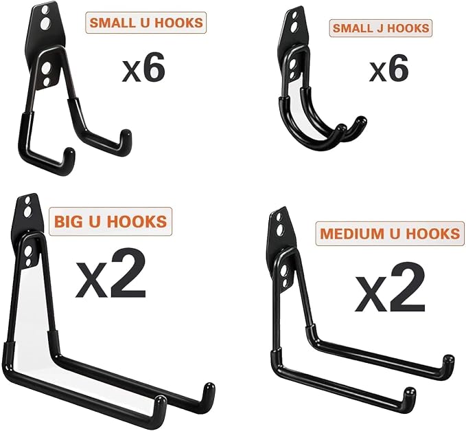 Garage Hooks, 16 Pack Garage Hooks Heavy Duty, Utility Steel Garage Storage - Image 4