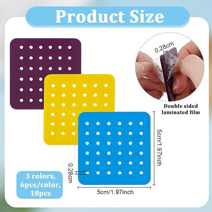 OLYCRAFT 18Pcs 3 Colors Acrylic Earring Display Cards 36 Holes Earring - Image 2