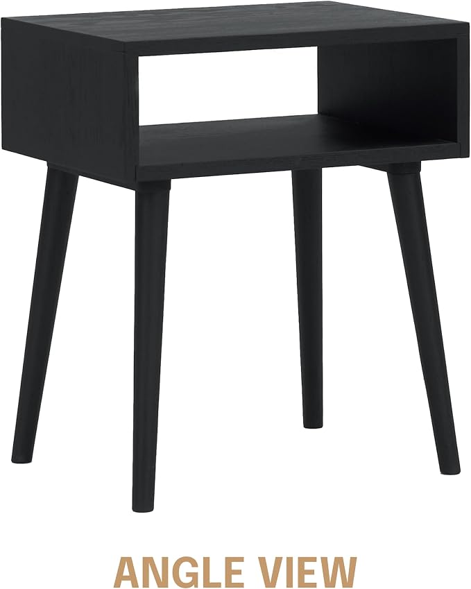 NTC Solid Oak Zoe Nightstand, Mid Century Modern Side Table Bedroom, Bedside - Image 4