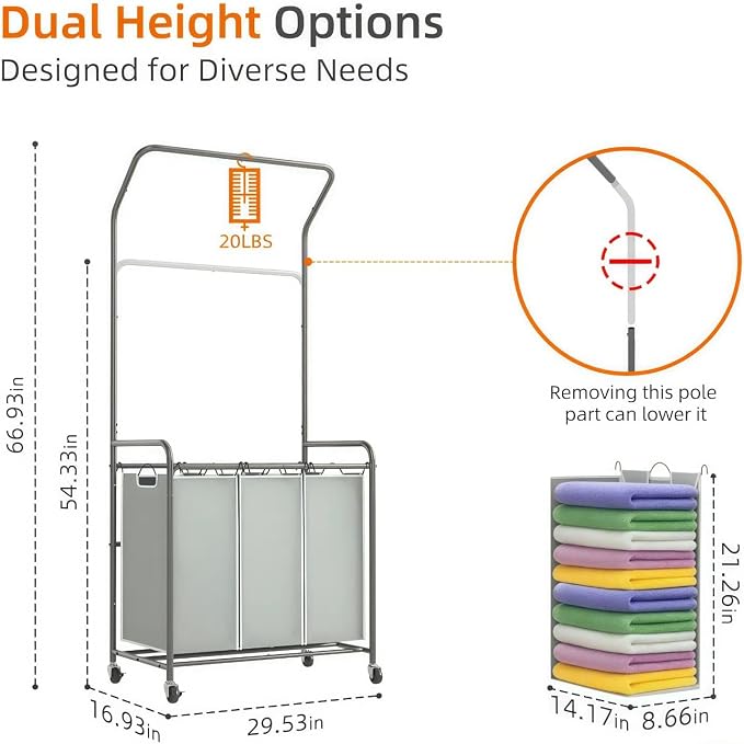 ROMOON Laundry Sorter Hamper - Image 7