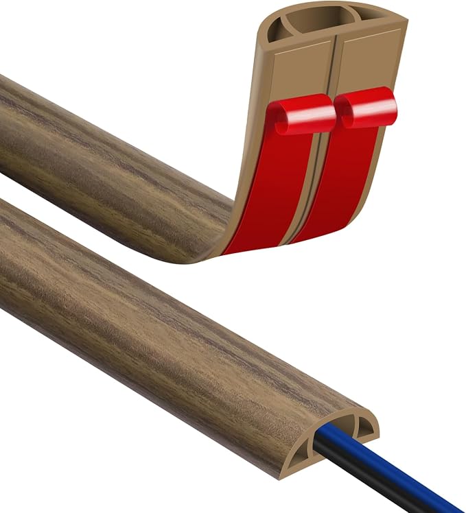 Floor Cord Covers for Wires 20FT Cable Hider Wire Cover Self Adhesive Cord by JAHOMFAI
