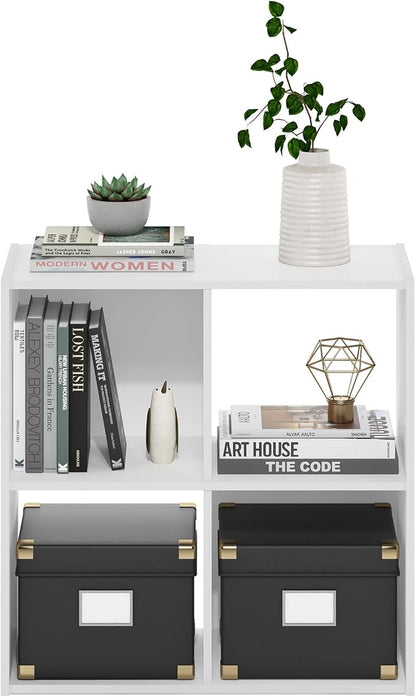 Furinno PELLI Book Shelf, 4-Cube Bookshelf - Image 4