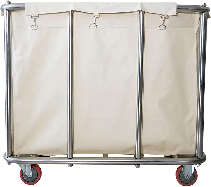 Laundry Cart Commercial, 11.35 Bushel Large Industrial Rolling Laundry Hamper - Image 3