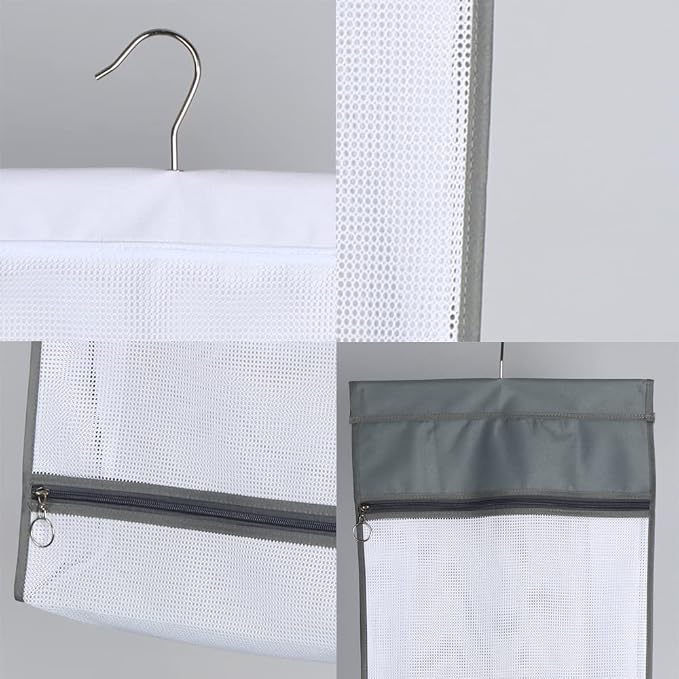 Jelier Hanging Mesh Laundry Basket, Collapsible Fabric Laundry Hamper - Image 3