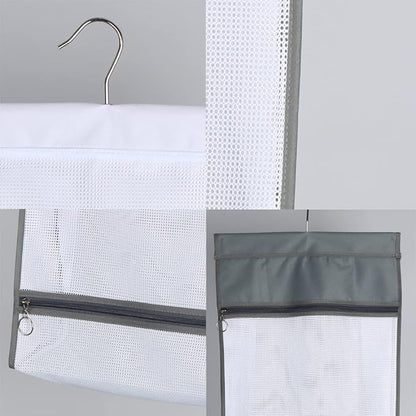 Jelier Hanging Mesh Laundry Basket, Collapsible Fabric Laundry Hamper - Image 3