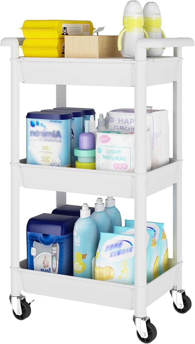 Steehoom 3-Tier Utility Rolling Cart by Steehoom