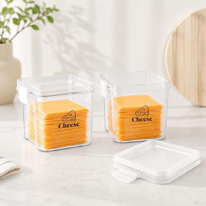 2 Pack Cheese Container for Refrigerator Airtight Creamer Container - Image 7