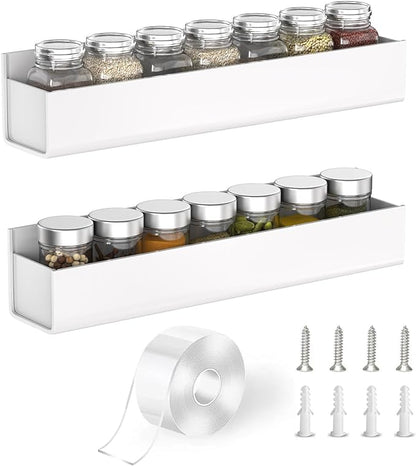PMMASTO Adhesive Acrylic Spice Rack Organizer by PMMASTO
