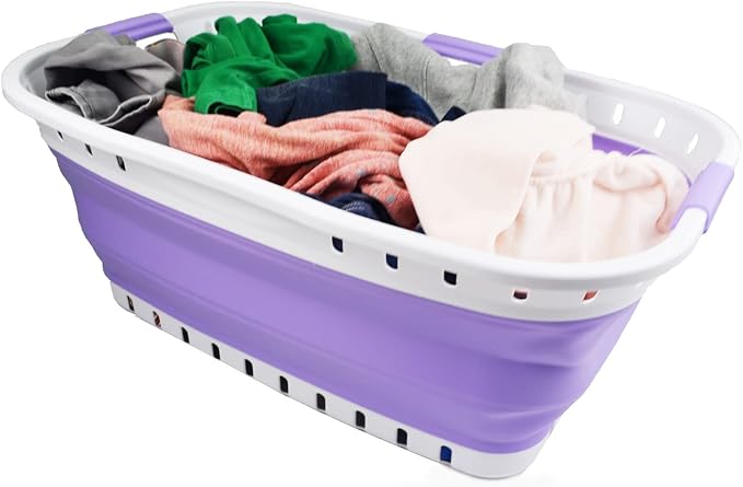 SAMMART 44L Collapsible Plastic Laundry Basket - Image 5