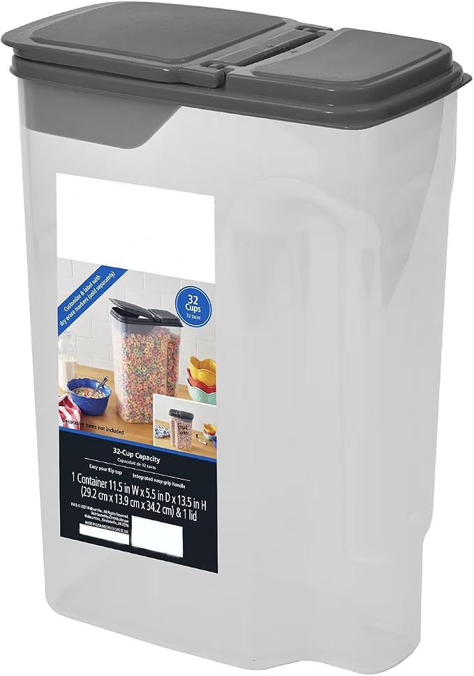 Clear Plastic Cereal Dispenser by Unknown