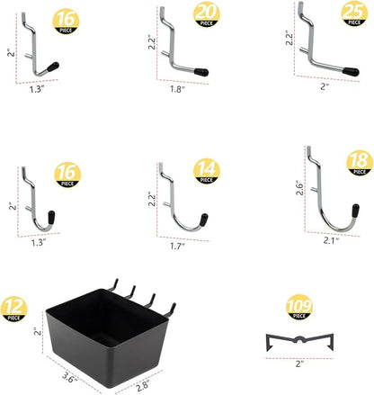 279PCS Metal Pegboard Hooks Organizer Kit - Image 3
