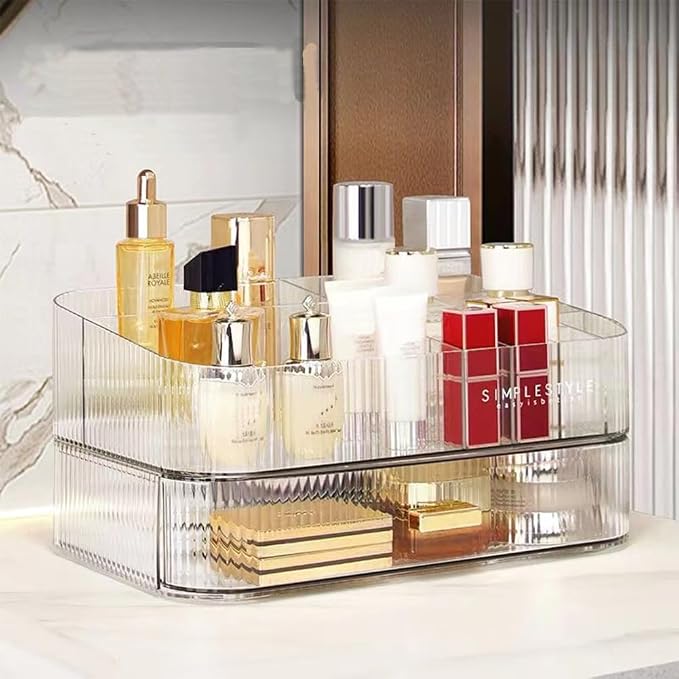 MIUOPUR Makeup Organizer with Stackable Drawers, Bathroom Vanity Organizers and - Image 2