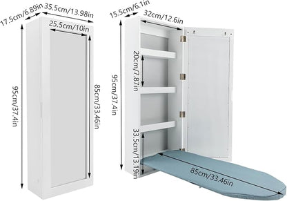 Wall Mounted Ironing Board Cabinet, Built-in Foldable Ironing Board, Wall - Image 3