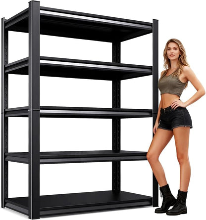 71" H-35 W Garage Shelving Heavy Duty Storage Shelves, Metal Adjustable by AOAORGG