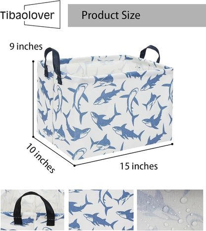 Rectangular Shark Basket Kids Baby Storage Basket Cute Kids Toy Storage Bin - Image 6