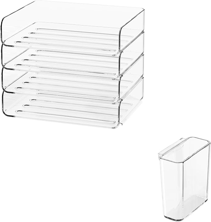 4-Tier Stackable Paper Tray Organizer by Unknown