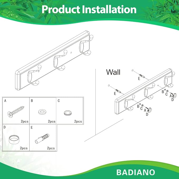 Wooden Coat Rack, Wall-Mounted Organizer - Image 7