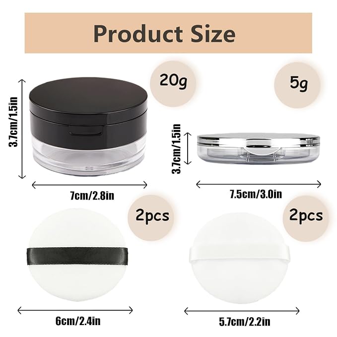 6PCS Loose Powder Container - Image 2