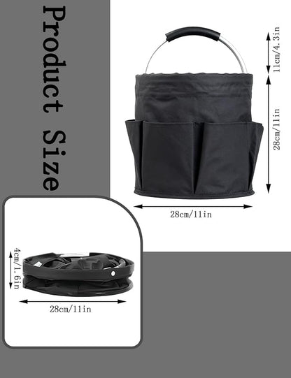 Cleaning Caddy with Handle, Cleaning Products Organiser, Foldable Storage Basket - Image 2