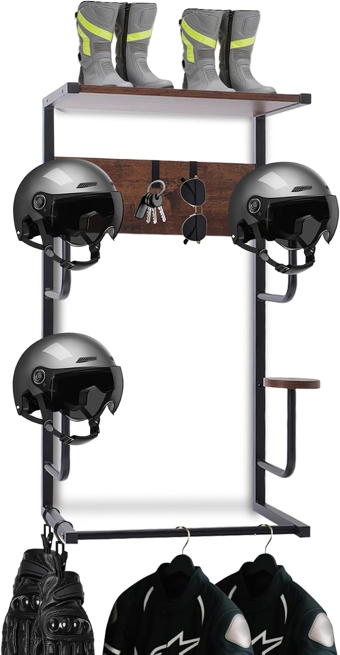 Motorcycle Helmet Holder, Durable Helmet Rack by WheelX