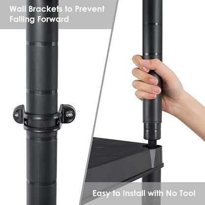 IRONMAX 5-Tier Plastic Shelving Unit, No Tools Required, Free Standing Storage - Image 5