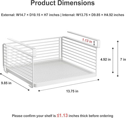 Under Shelf Storage Basket, Hanging Wire Basket - Image 2