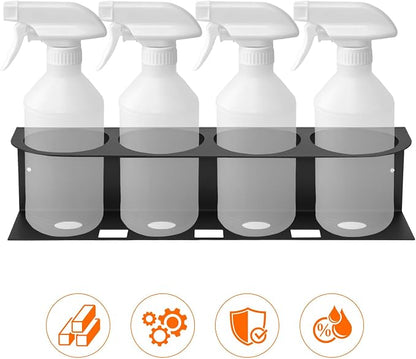QWORK 4-Spray Bottle Holder Organizer, Wall Mount Aerosol Can Storage Rack - Image 4