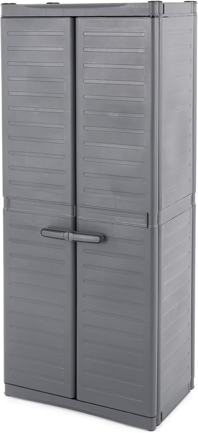 Gracious Living 3-Shelf Base Cabinet, MaxIt Lockable Utility Storage by GraciousLiving