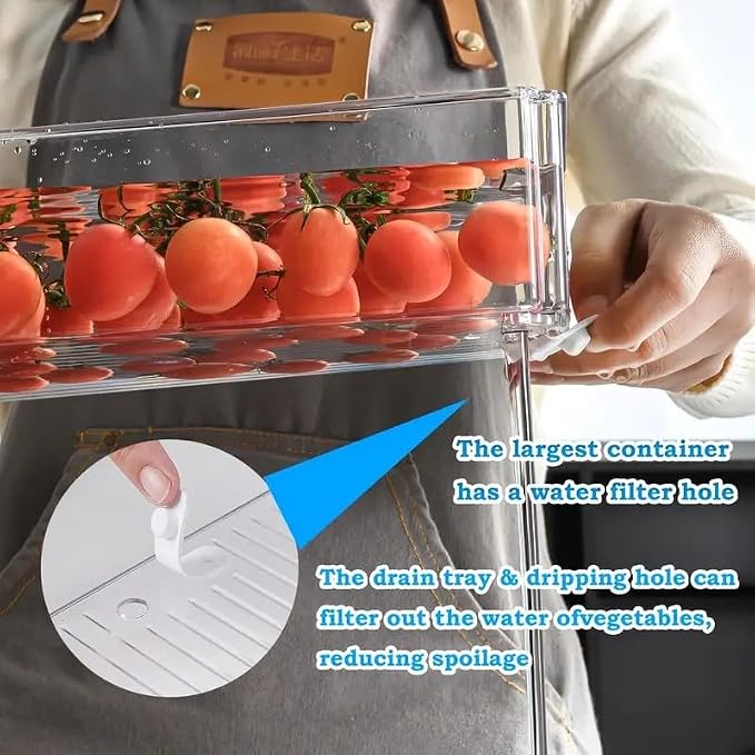 INNOVATIVE LIFE 14 Pack Refrigerator Organizers and Storage, Stackable Fridge - Image 5