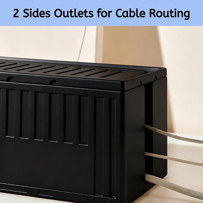 Cable Box - Cable Management Kit, Medium Cord Hider Box to Conceal Power Strip - Image 8