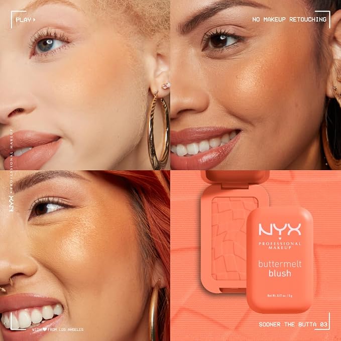 NYX PROFESSIONAL MAKEUP Buttermelt Powder Blush, Fade and Transfer-Resistant - Image 6