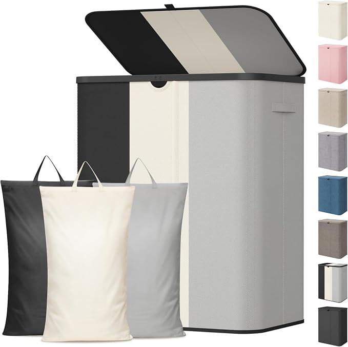 Lifewit 185L 3 Section Laundry Hamper by Lifewit
