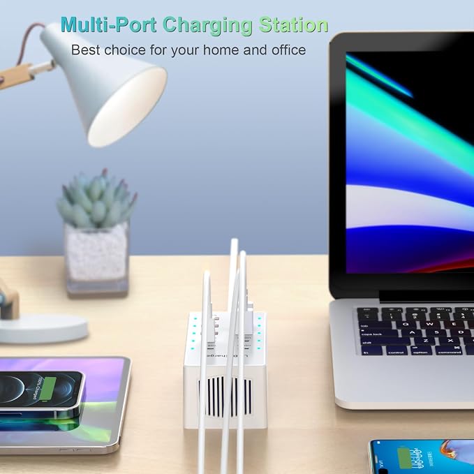 USB C Charging Station Cell Phone Wall Charger 10Ports USBC Fast Charging Power - Image 4