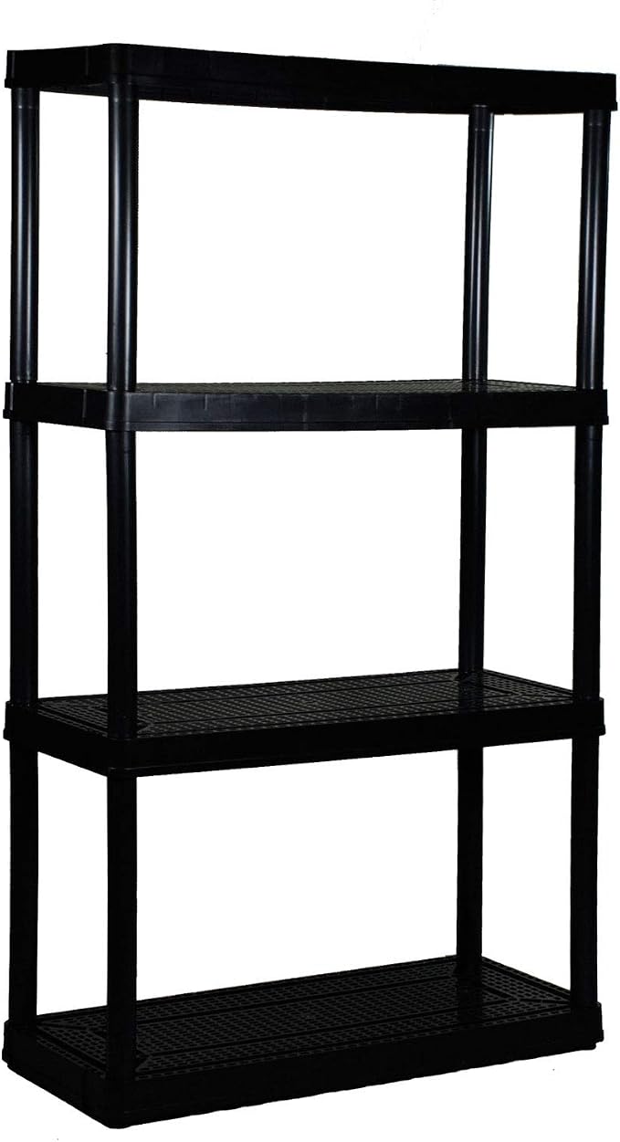 Gracious Living 4 Shelf Fixed Height Ventilated Medium Duty Shelving Unit - Image 6