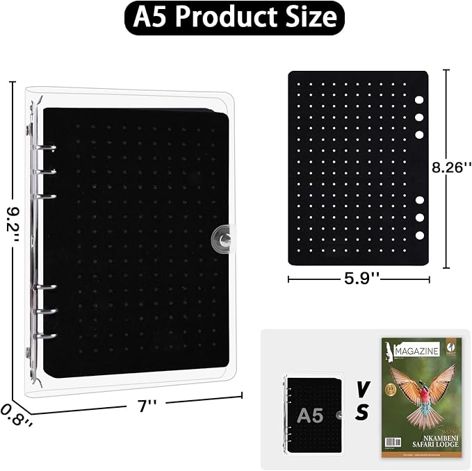 5 Pages A5 Enamel Pin Display Book, Pins Collection Storage Organizer Book - Image 4