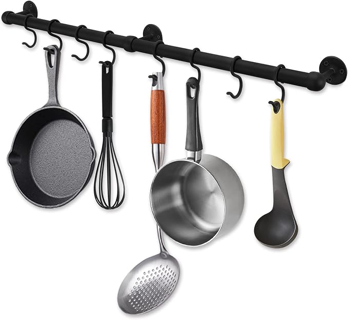 ROTHLEY Hanging Pot Rack Hanger: 23.7 Inch Stainless Steel Pot and Pan Hanger by ROTHLEY