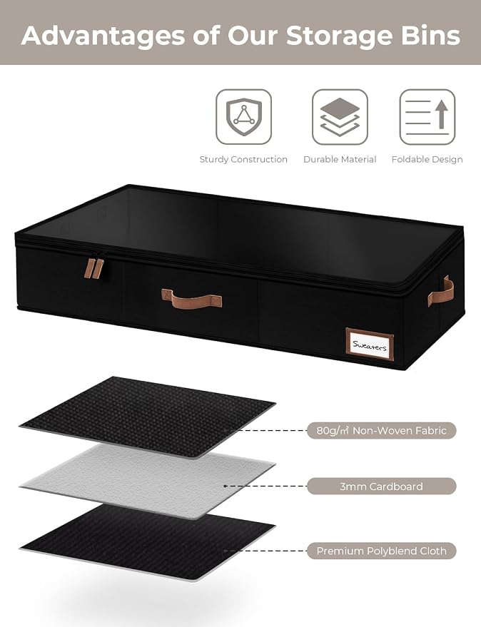 StorageWorks Extra Large Under Bed Storage Containers - Image 6