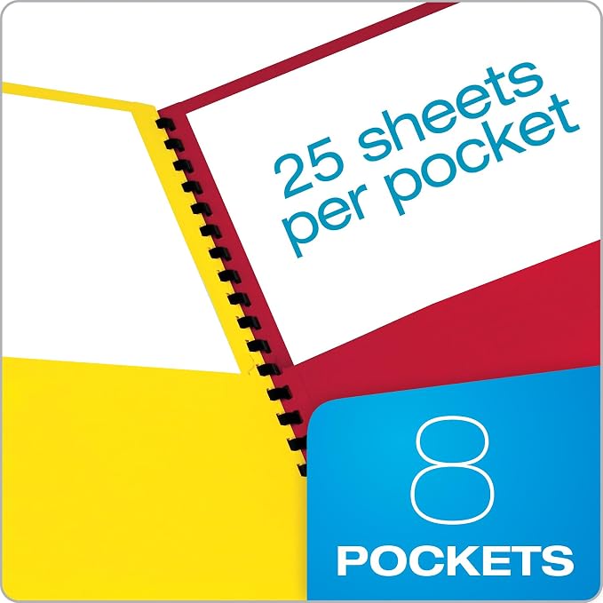 Oxford 8 Pocket Organizer, Letter Size Folder - Image 2