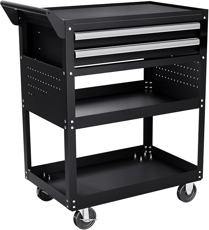 VEVOR 5-Tier Tool Cart with Wheels, 400 lbs Load Capacity, Rolling Work Cart - Image 11