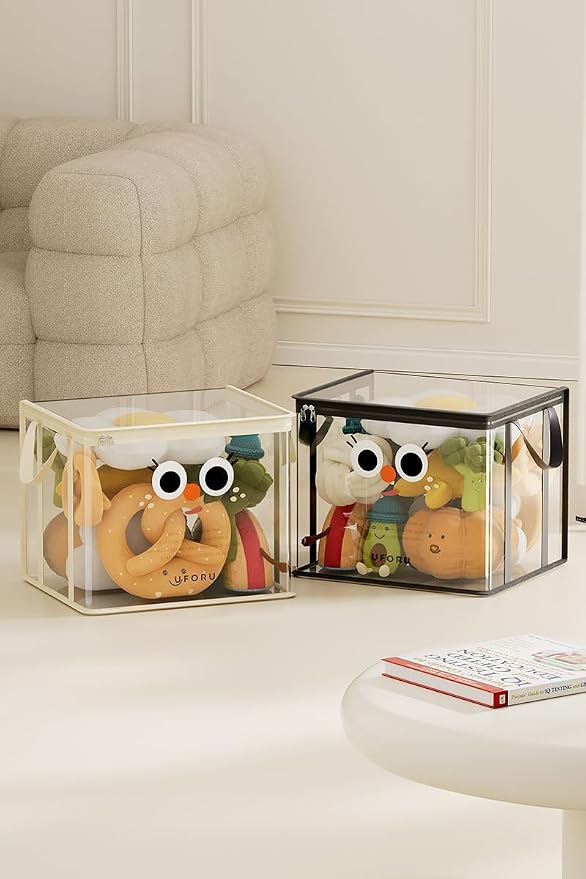 Book Storage Bag, Zippered PVC Plastic Toy Storage Bag, Books And - Image 4